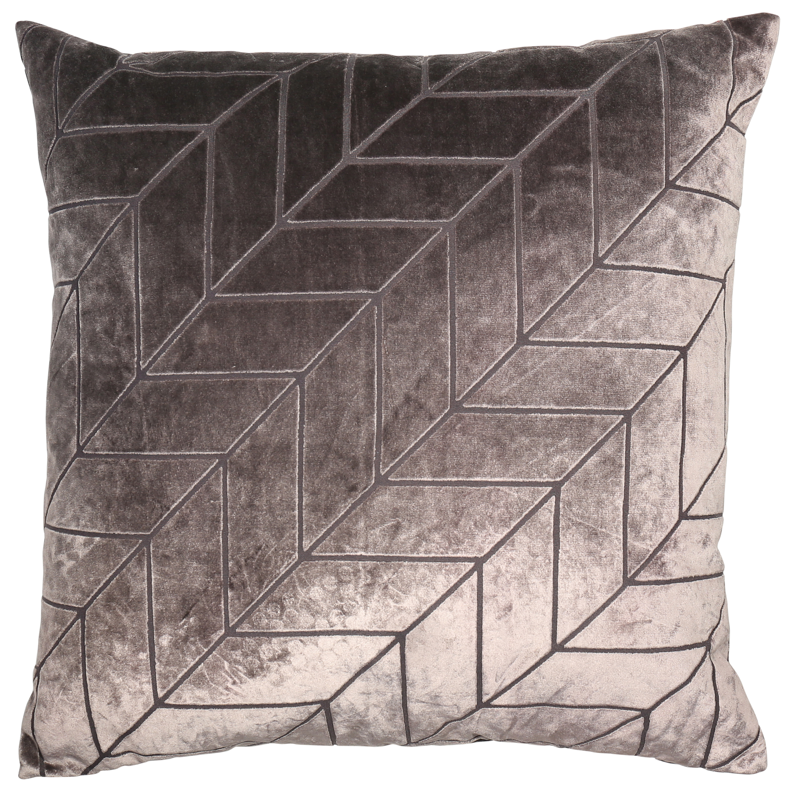 Cut Velvet Chevrons Truffle by Malini | Style Our Home