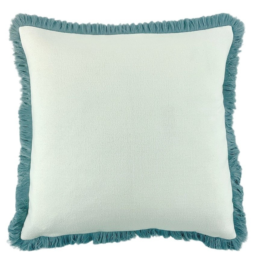 Slub With Heavy Blue Fringe by Malini | Style Our Home