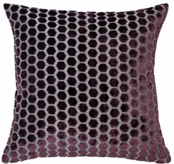 Large Hex Cut Velvet Aubergine by Malini | Style Our Home