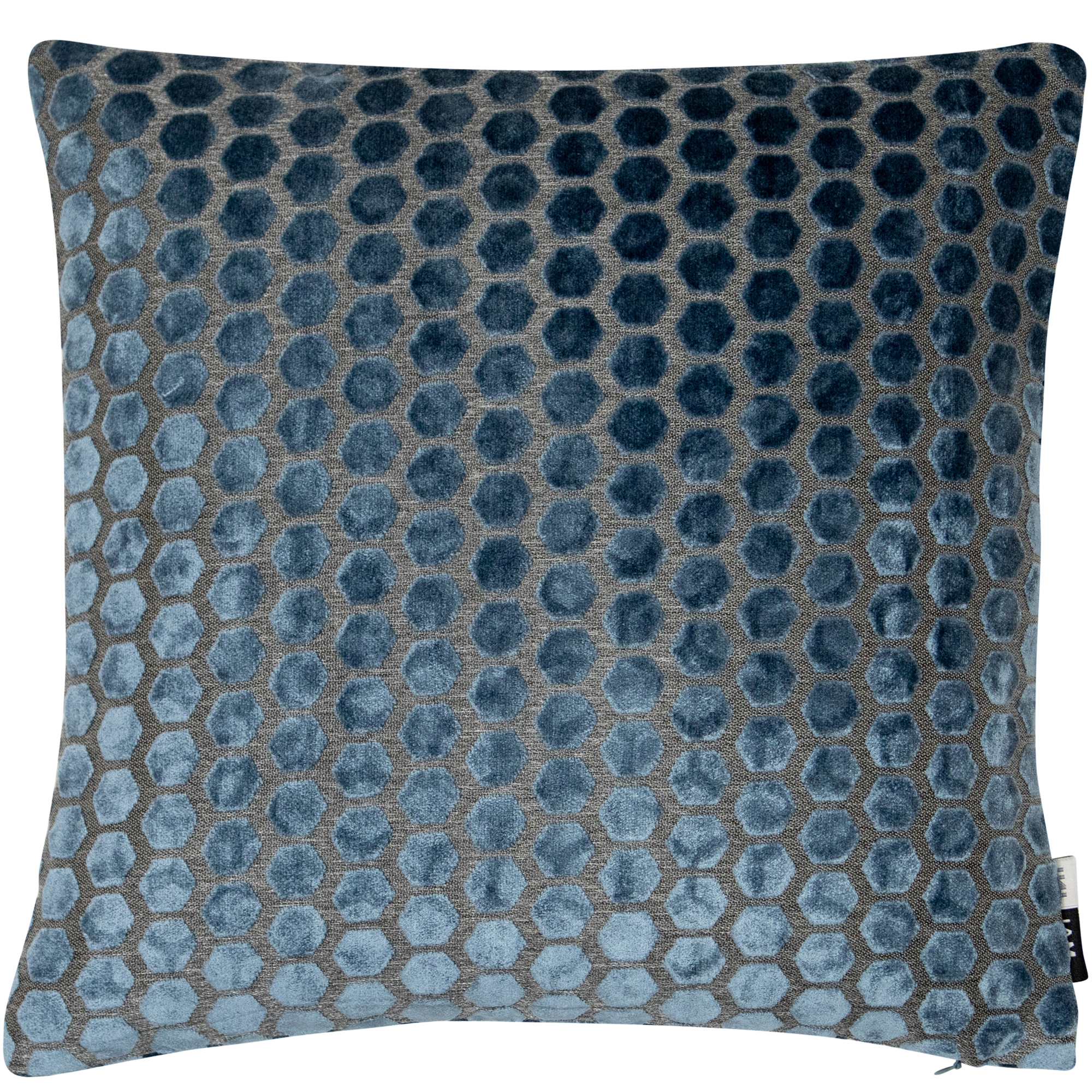 Large Hex Cut Vevlet Blue by Malini | Style Our Home