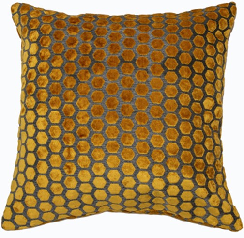 Large Hex Cut Velvet Gold by Malini | Style Our Home