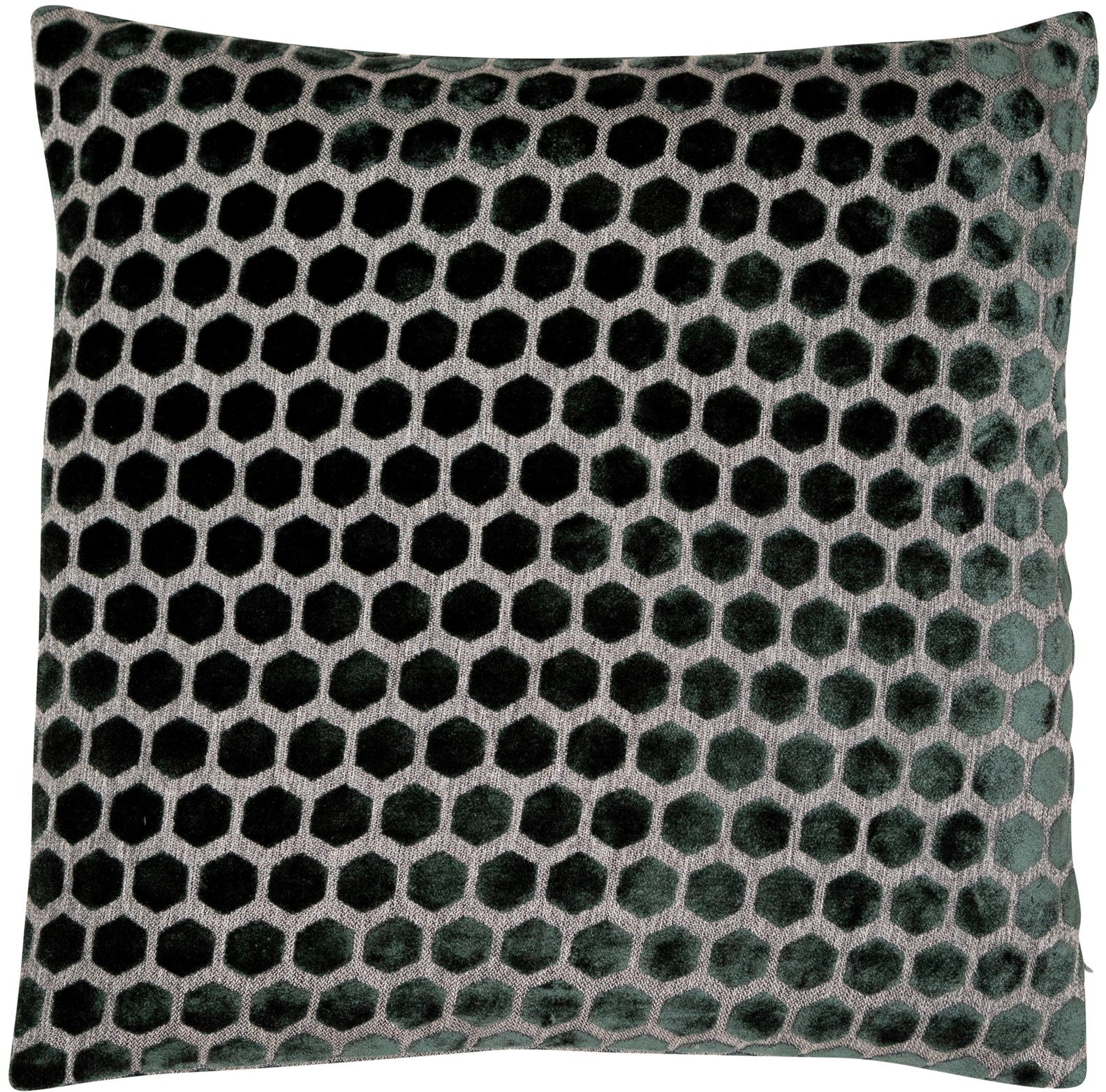 Large Hex Cut Velvet Pine Green by Malini | Style Our Home