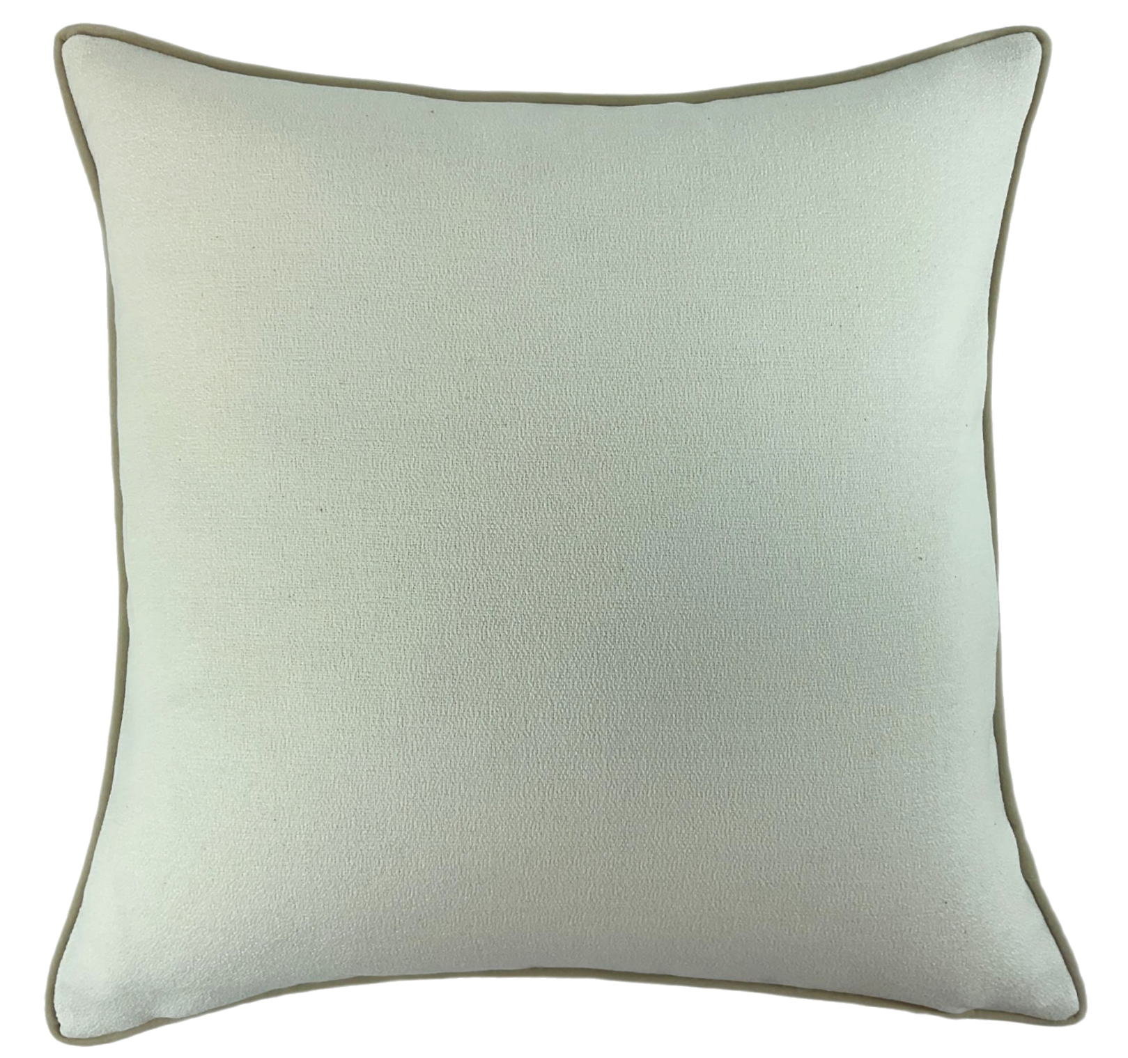 Lge Slub Cream With Olive Piping & Olive Rev by Malini | Style Our Home