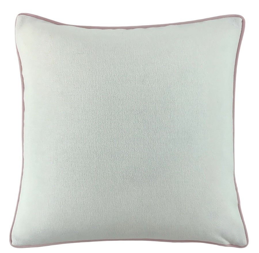 Lge Slub Cream With Pink Piping And Pink Rev by Malini | Style Our Home