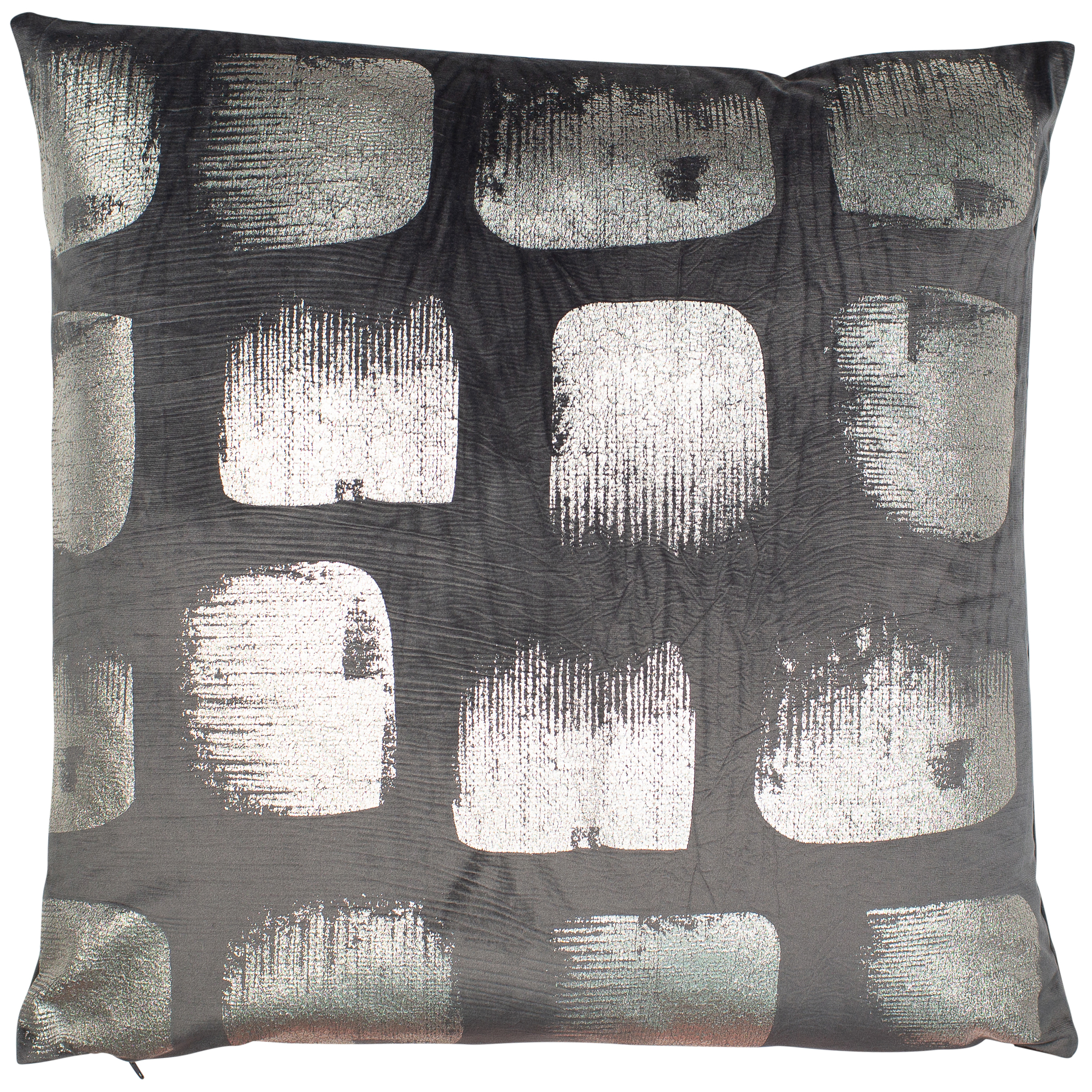 Abstract Squares On Grey Velvet by Malini | Style Our Home