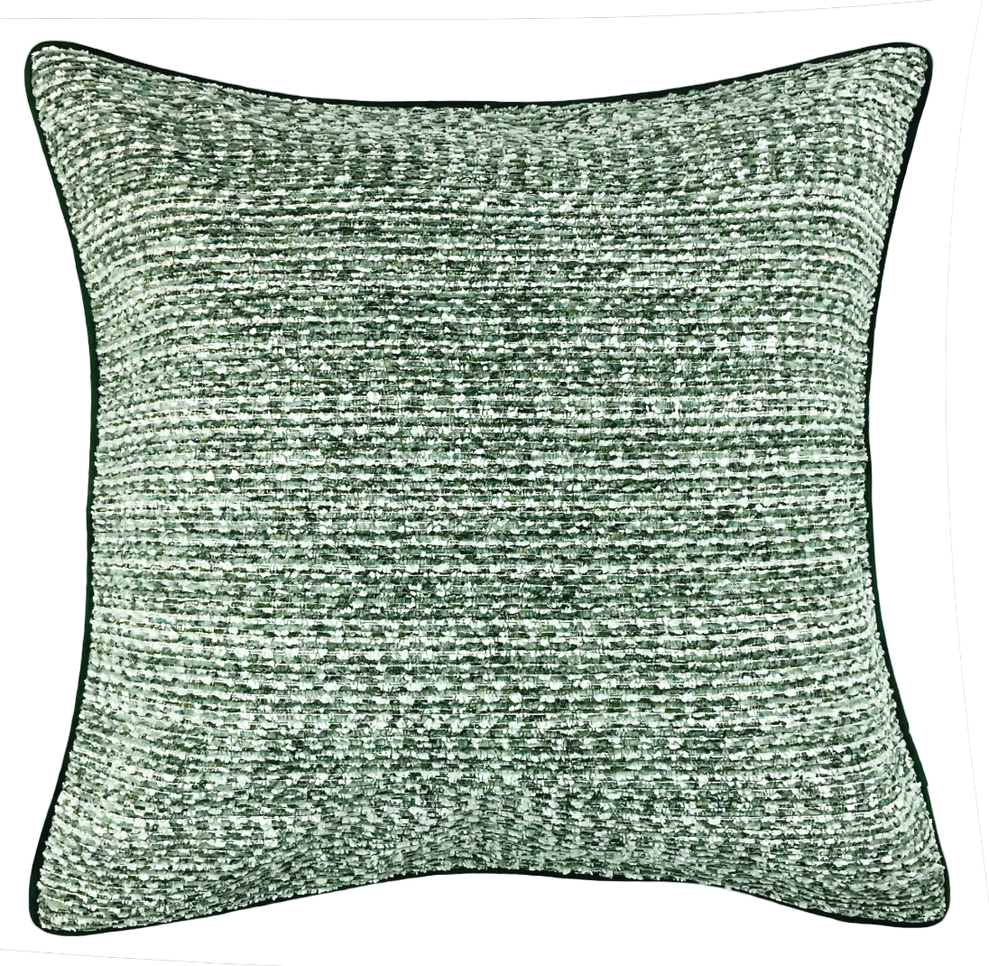 Textured Slub Cushion Green by Malini | Style Our Home