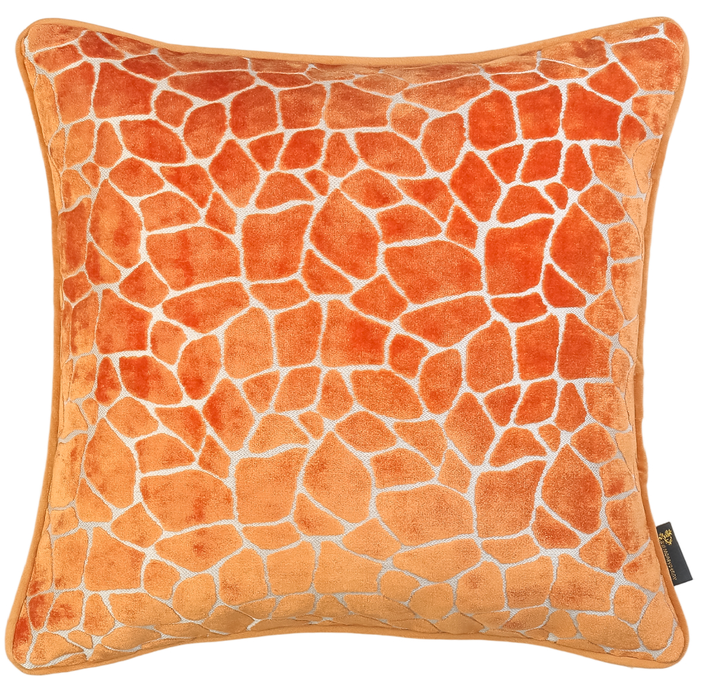 Paul Moneypenny Giraffe Cut Velv Orange by Malini | Style Our Home
