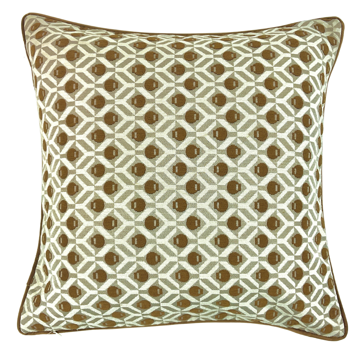 Piped Geo Jaq Cushions Whiskey by Malini | Style Our Home