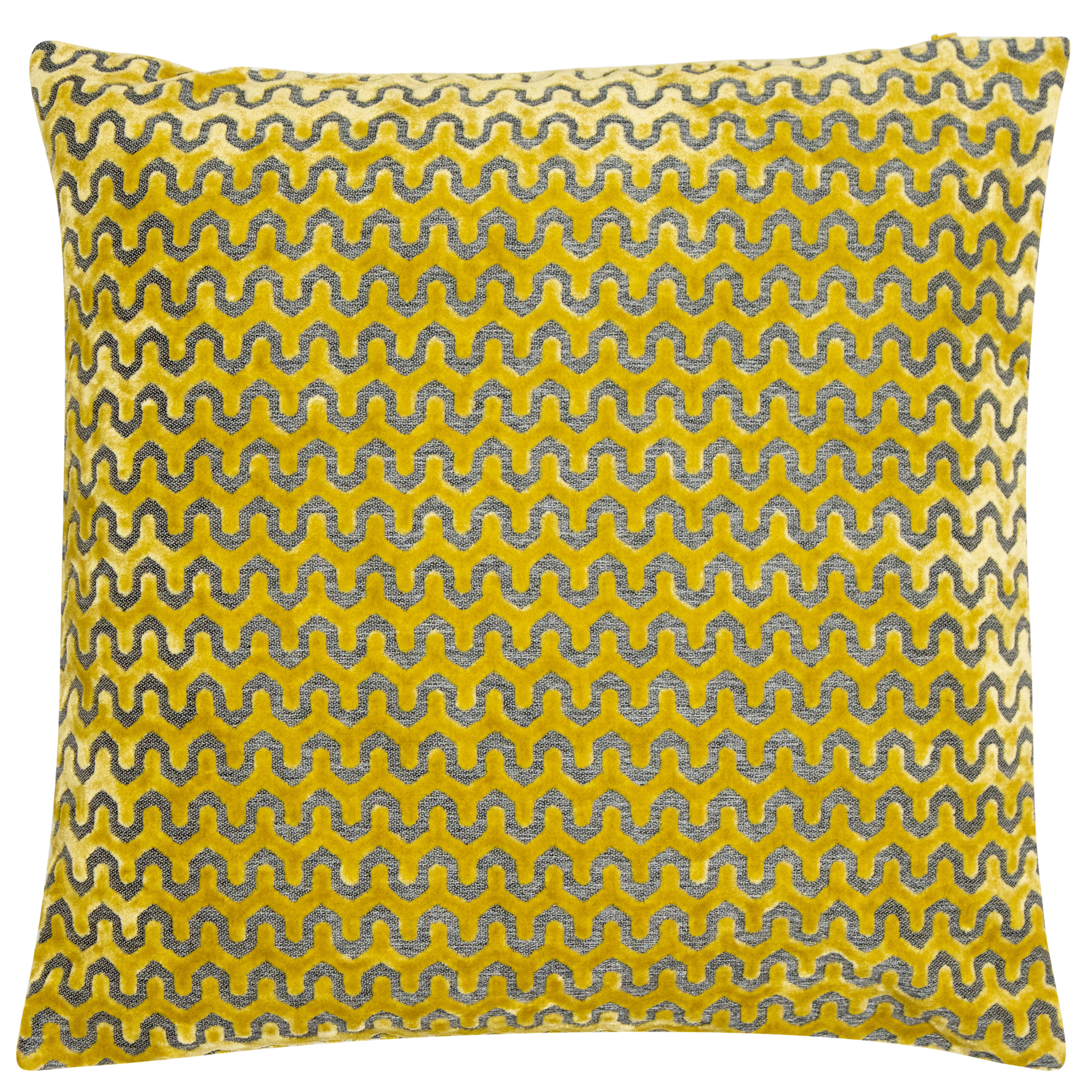 Cut Velvet Wave Mustard by Malini | Style Our Home