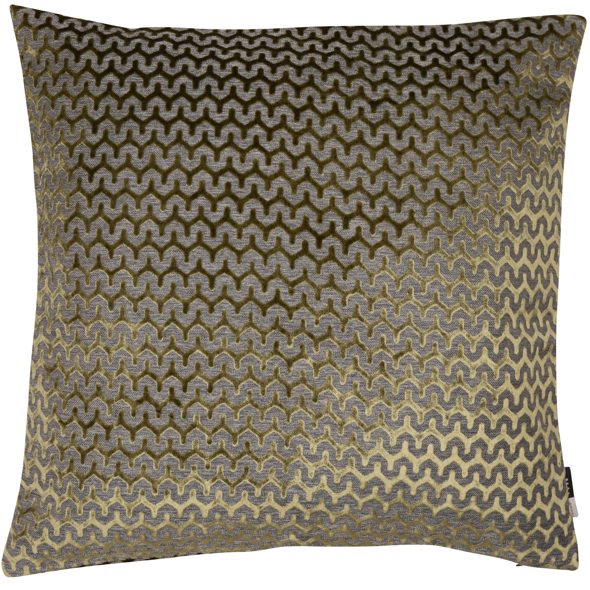 Cut Velvet Wave Olive Green by Malini | Style Our Home