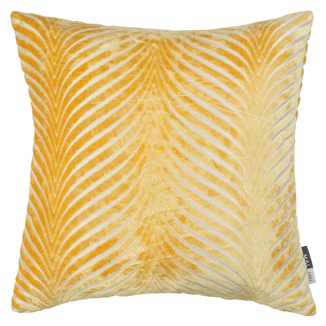 Cut Velvet Fan Rada Mustard by Malini | Style Our Home