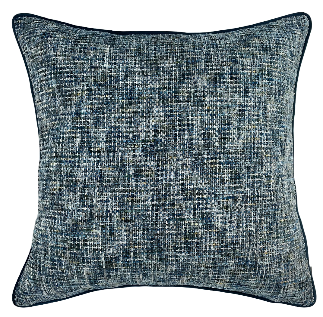 Soft Textured Weave Cushion Blue by Malini | Style Our Home