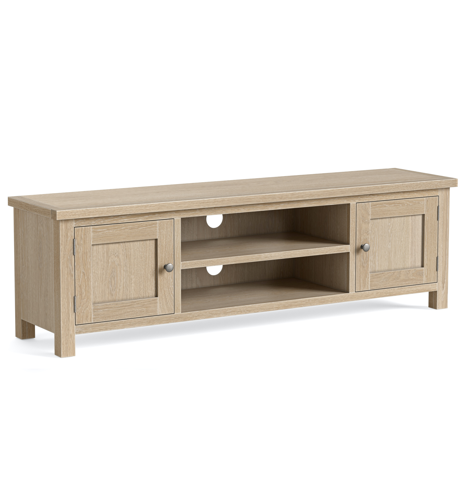 Modern Country Oak White Wash 160cm TV Unit by Corndell/Global Home Group | Style Our Home