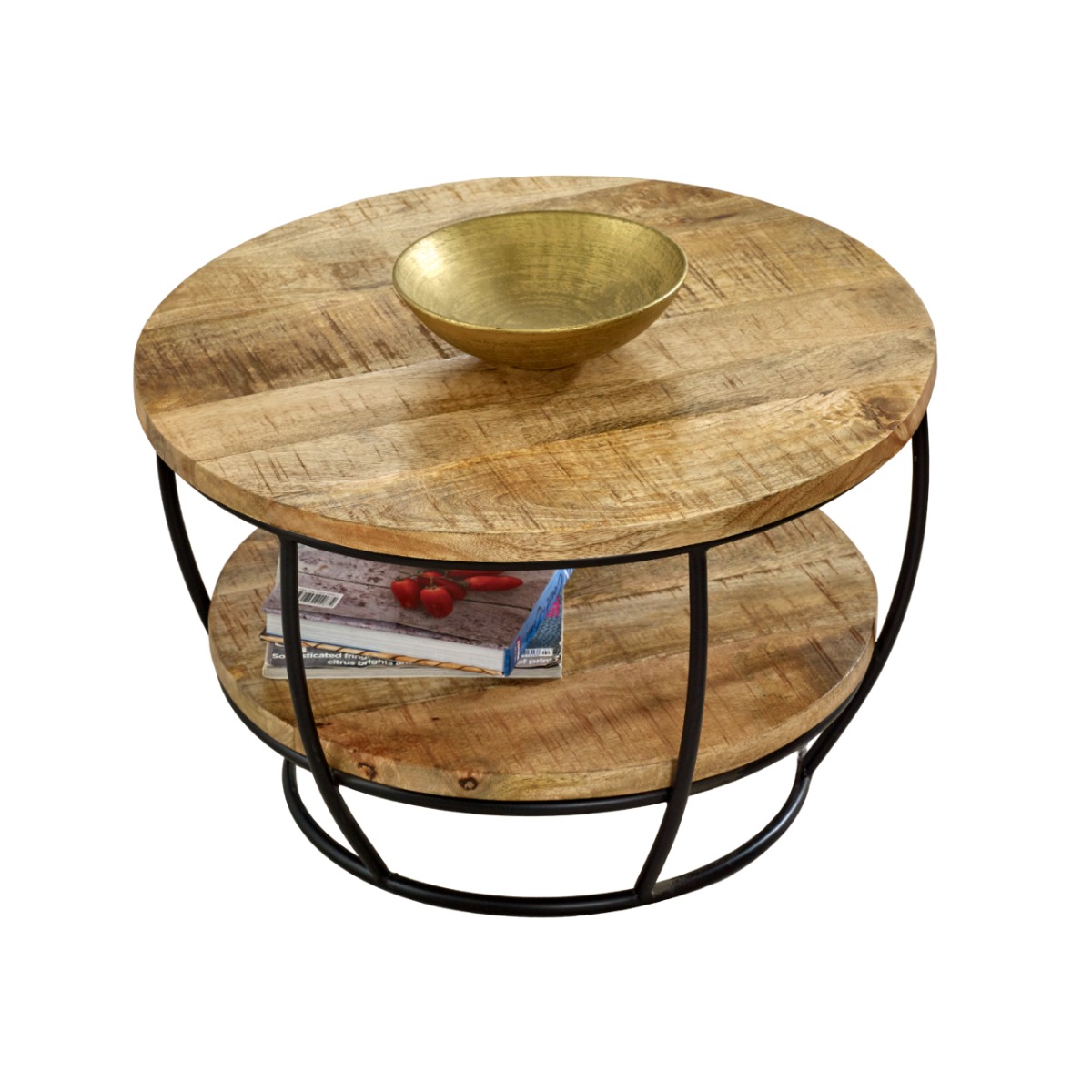 Wessex Solid Wood & Metal Coffee Table With Shelf by Karvello Designs | Style Our Home
