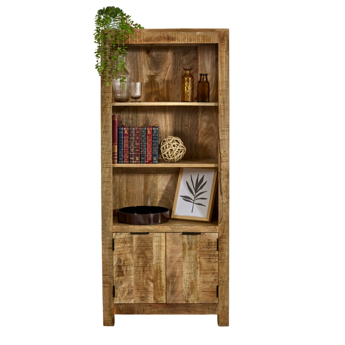 Wessex Solid Wood Bookcase With Doors by Karvello Designs | Style Our Home