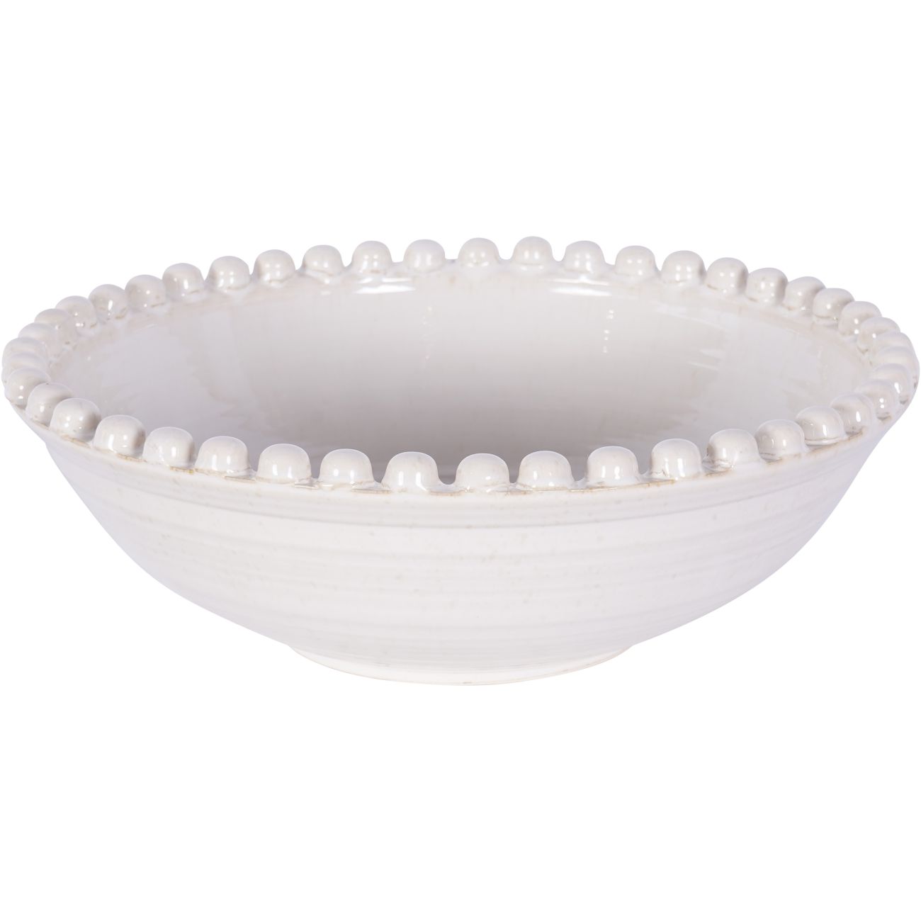 Mediterranean Reactive Glaze Ceramic Bowl Cream by Ora Designs | Style Our Home