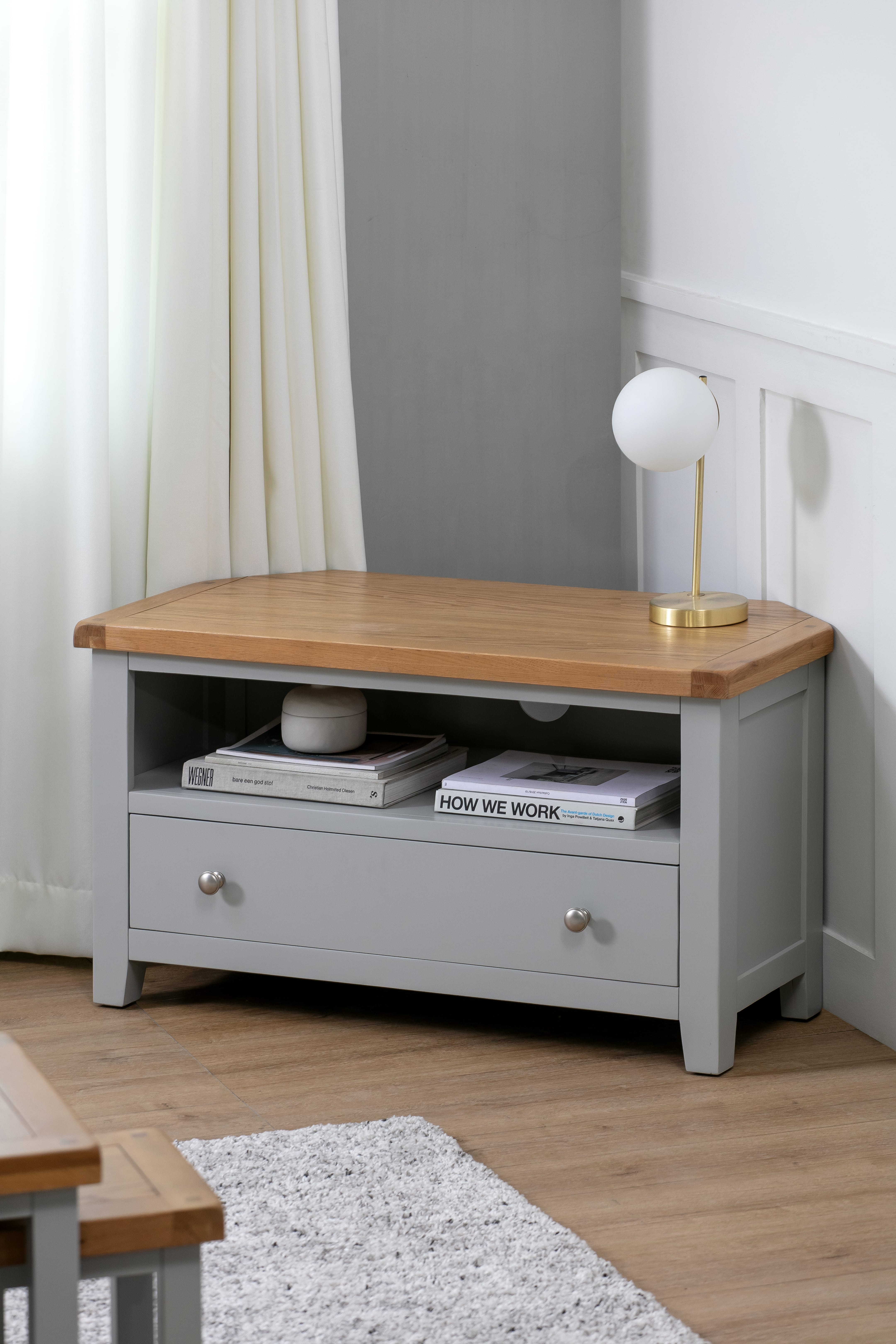 Parisian Grey Corner TV Cabinet by IFD | Style Our Home