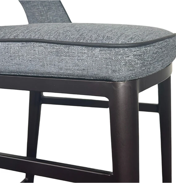 Verna Bar Stool - Enzimi Dark Grey and Dark Bronze by Tommy Franks | Style Our Home