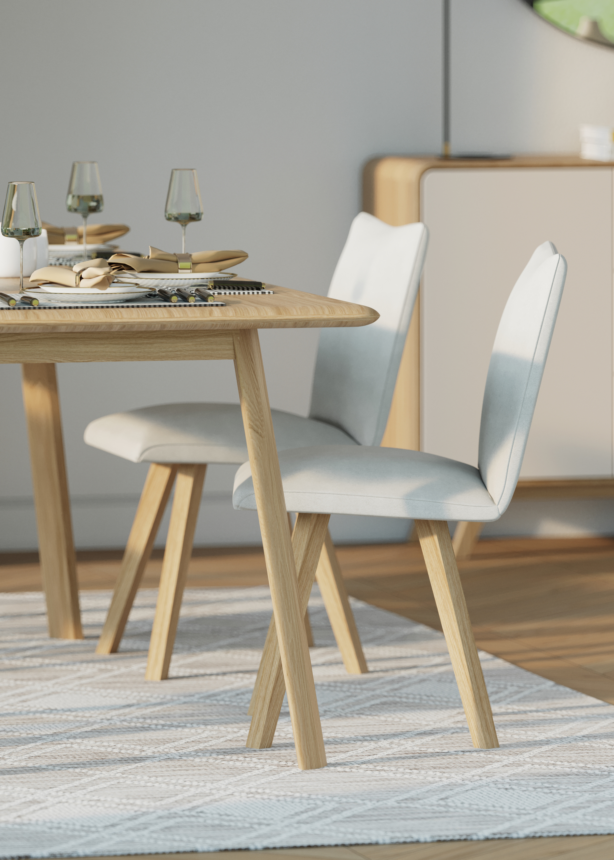 Asiago Milano Dining Chair Linen Seat (2pk) by Bell & Stocchero | Style Our Home