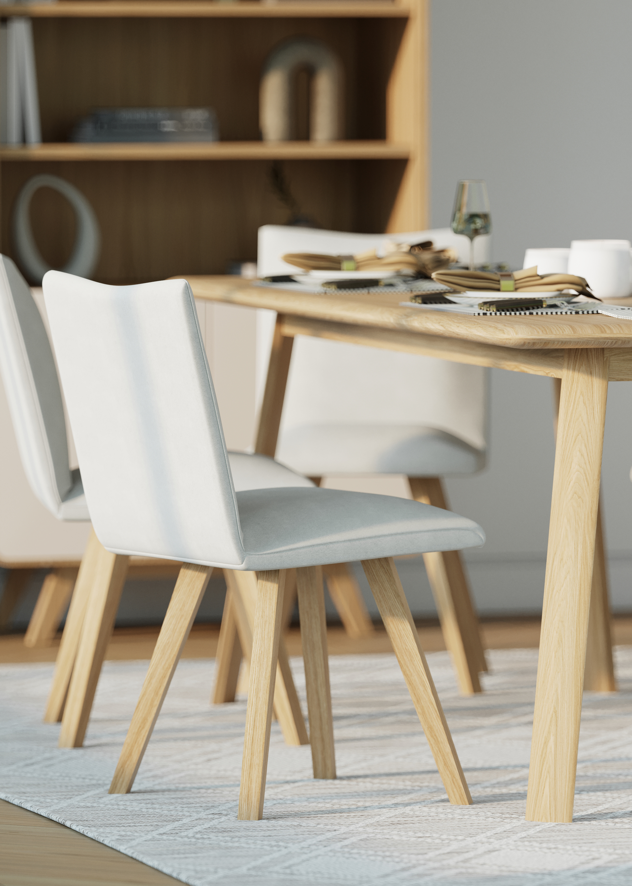 Asiago Milano Dining Chair Linen Seat (2pk) by Bell & Stocchero | Style Our Home