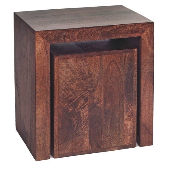 Karoo Dark Mango Cubed Nest Of 2 Tables by Karvello Designs | Style Our Home
