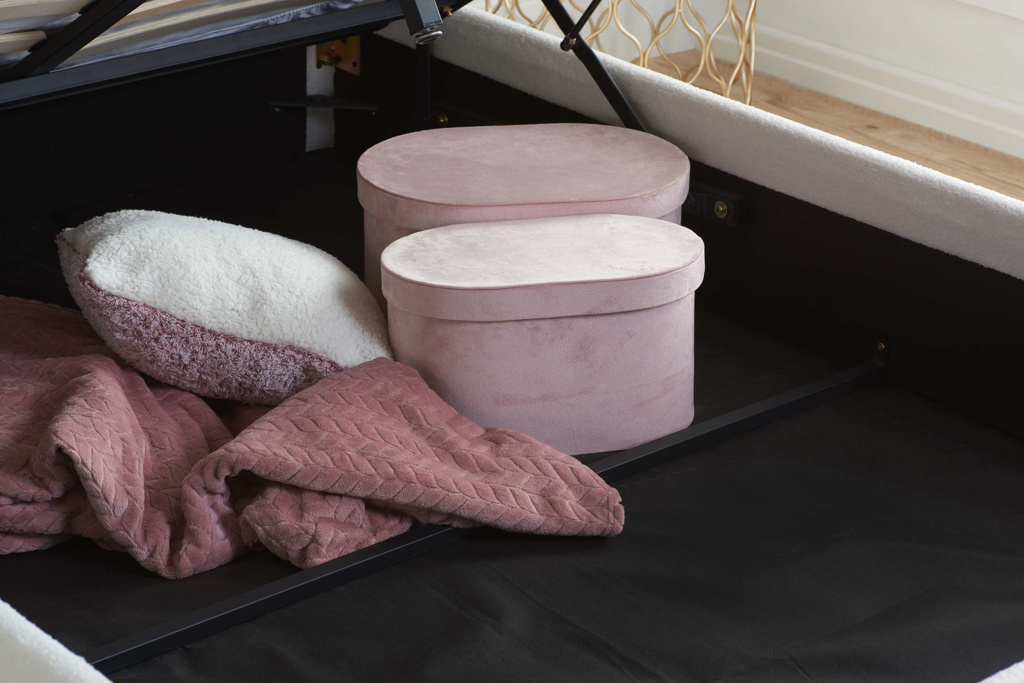 150cm Monaco Fabric Ottoman Bed White by Birlea | Style Our Home