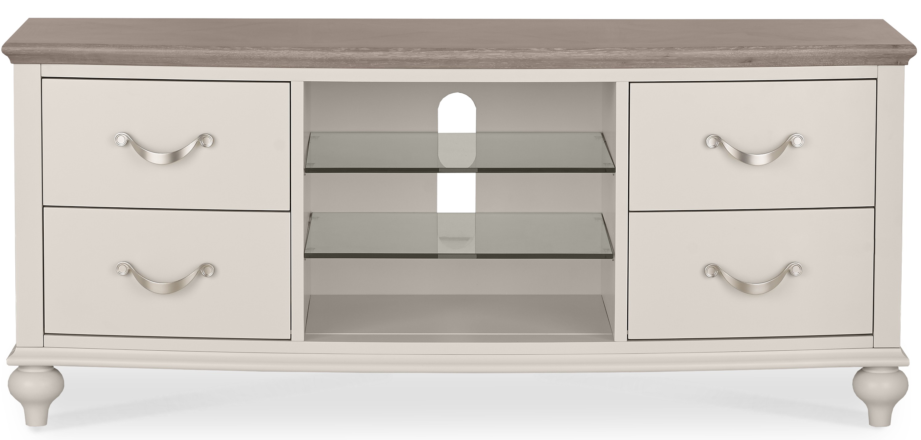 Montreux Soft Grey & Washed Oak Entertainment Unit - Style Our Home