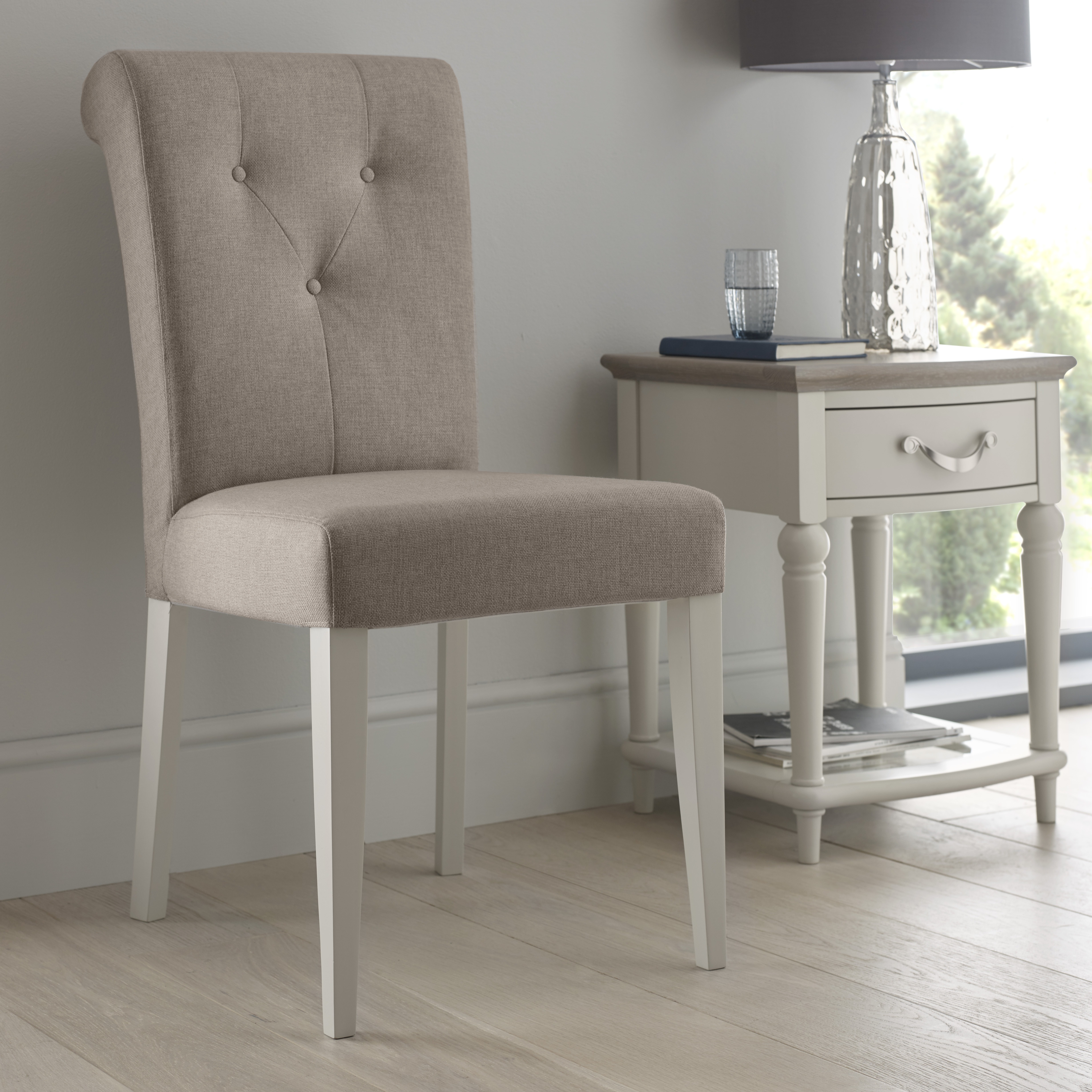 Montreux Soft Grey Upholstered Chair  - Style Our Home