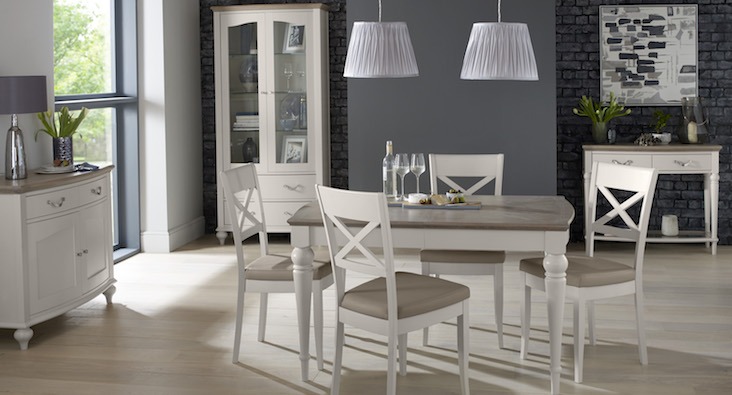 Montreux Washed Oak & Soft Grey 4-6 Extension Dining Set - Style Our Home