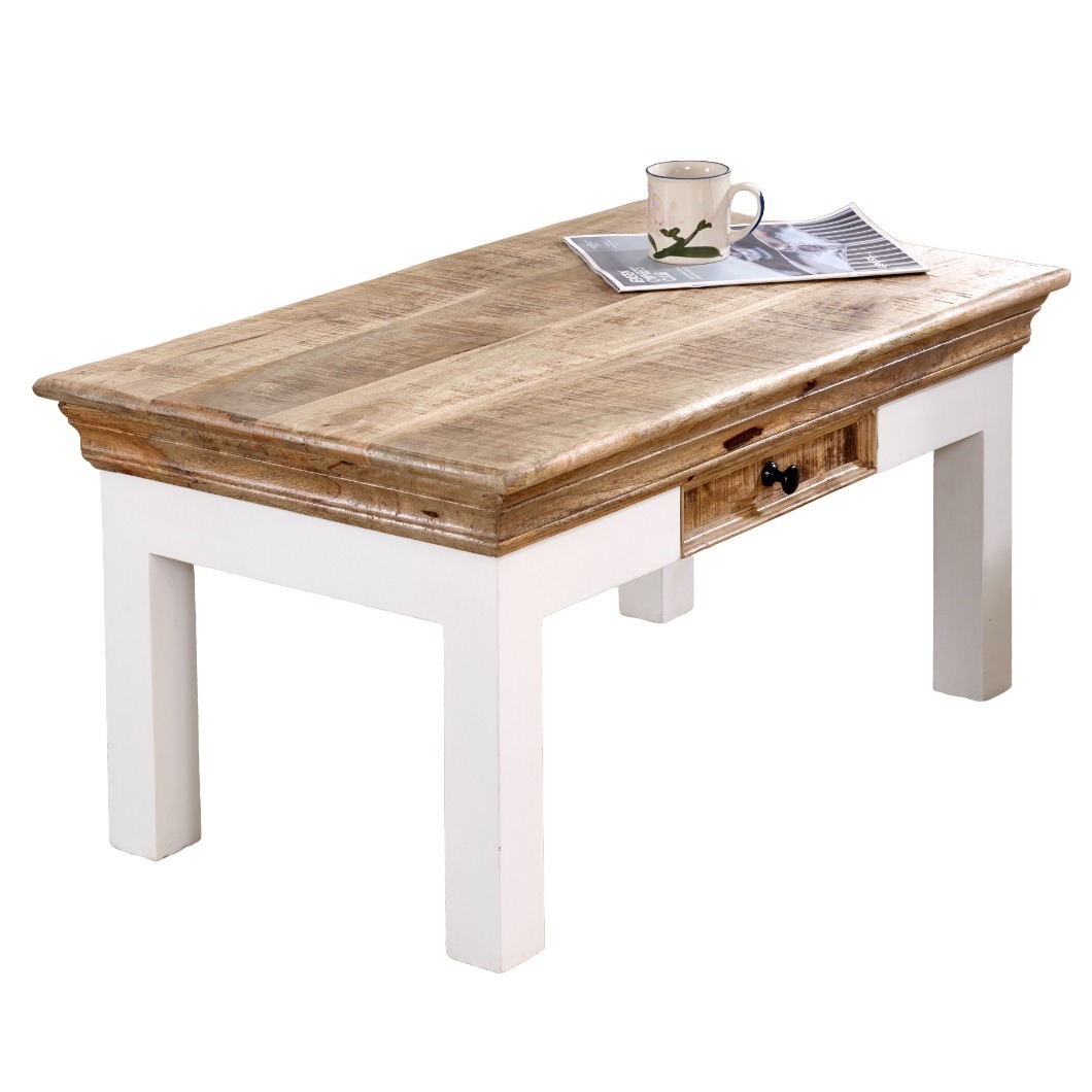 Timberlane Coffee Table With Drawer Solid Mango Wood by Karvello Designs | Style Our Home