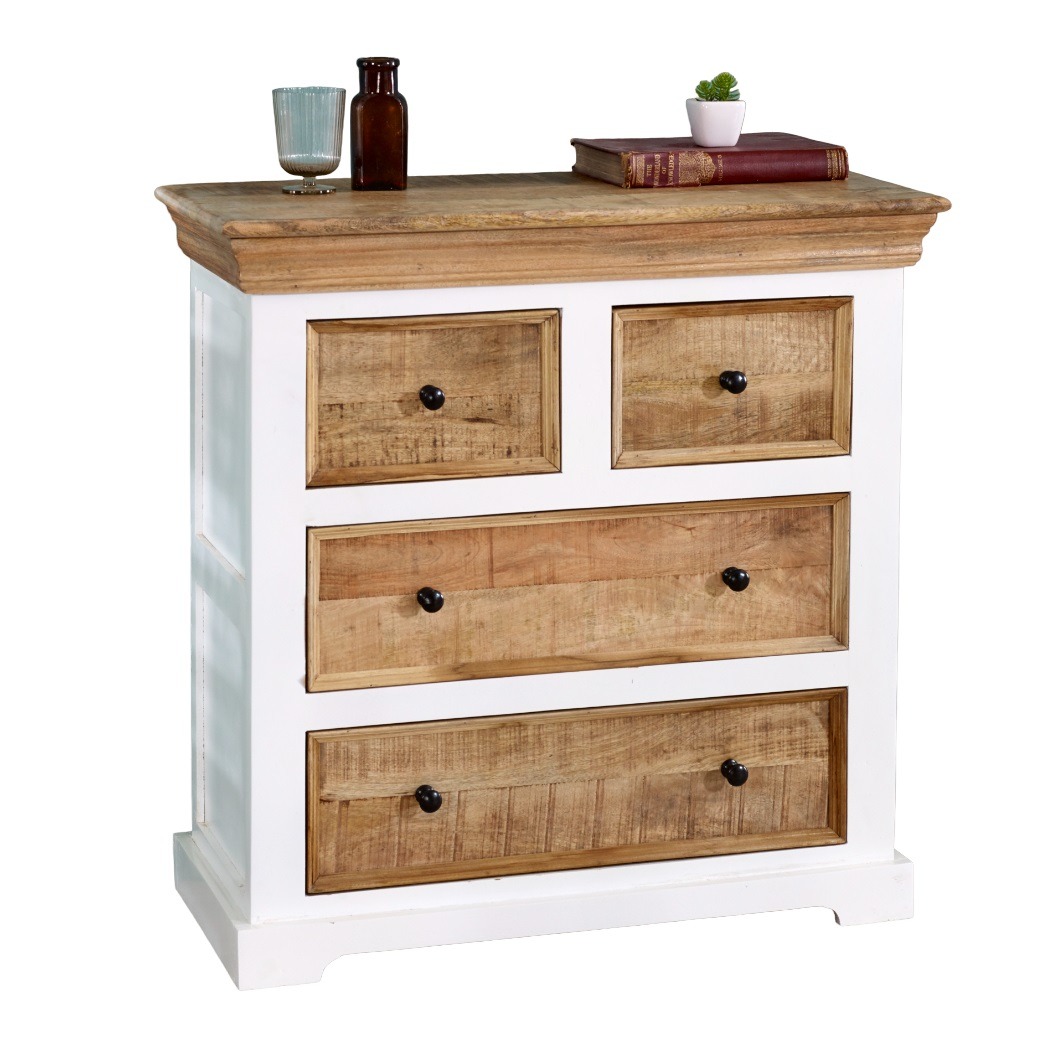 Timberlane Solid Mango Wood 4 Chest Of Drawers by Karvello Designs | Style Our Home