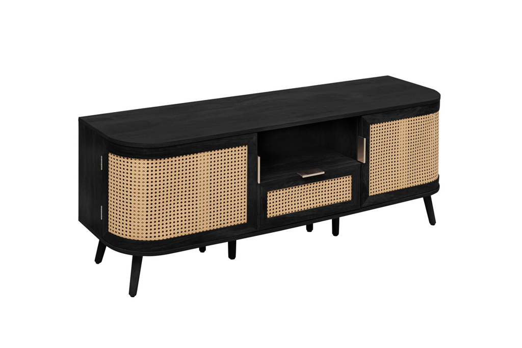 Noah 2 Door 1 Drawer Tv Unit Black by Birlea | Style Our Home
