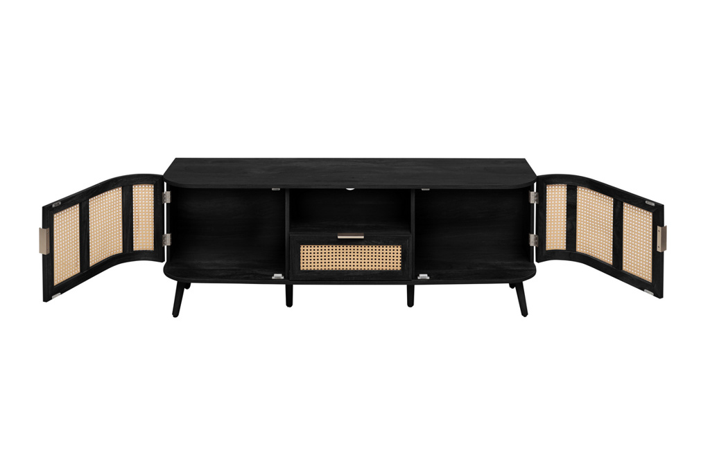 Noah 2 Door 1 Drawer Tv Unit Black by Birlea | Style Our Home