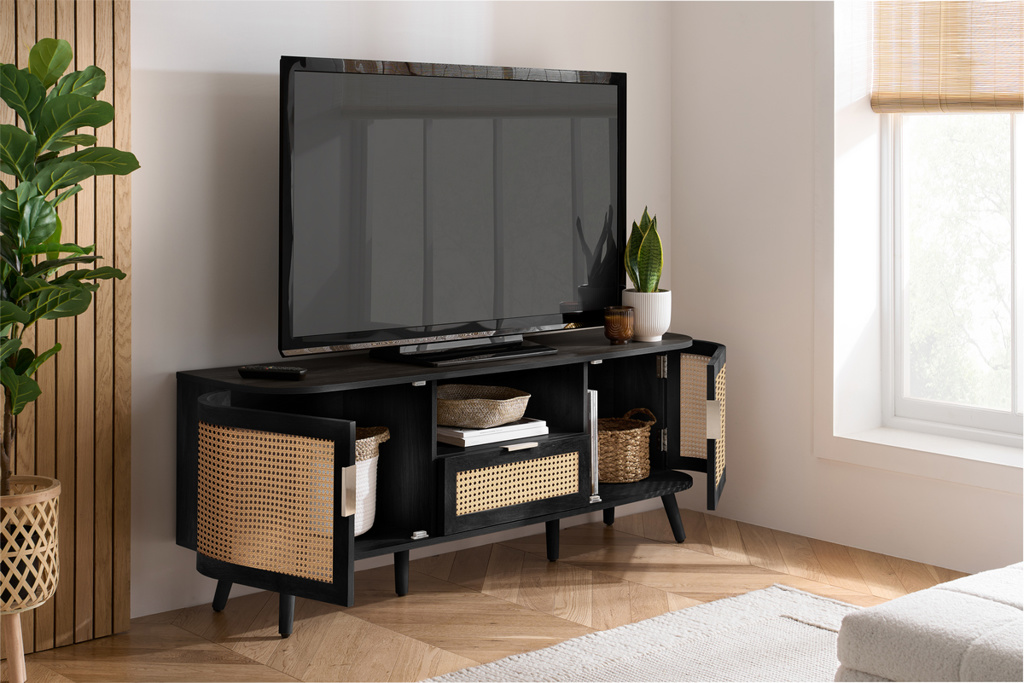 Noah 2 Door 1 Drawer Tv Unit Black by Birlea | Style Our Home