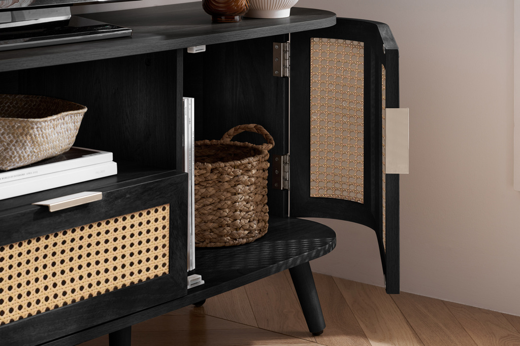 Noah 2 Door 1 Drawer Tv Unit Black by Birlea | Style Our Home