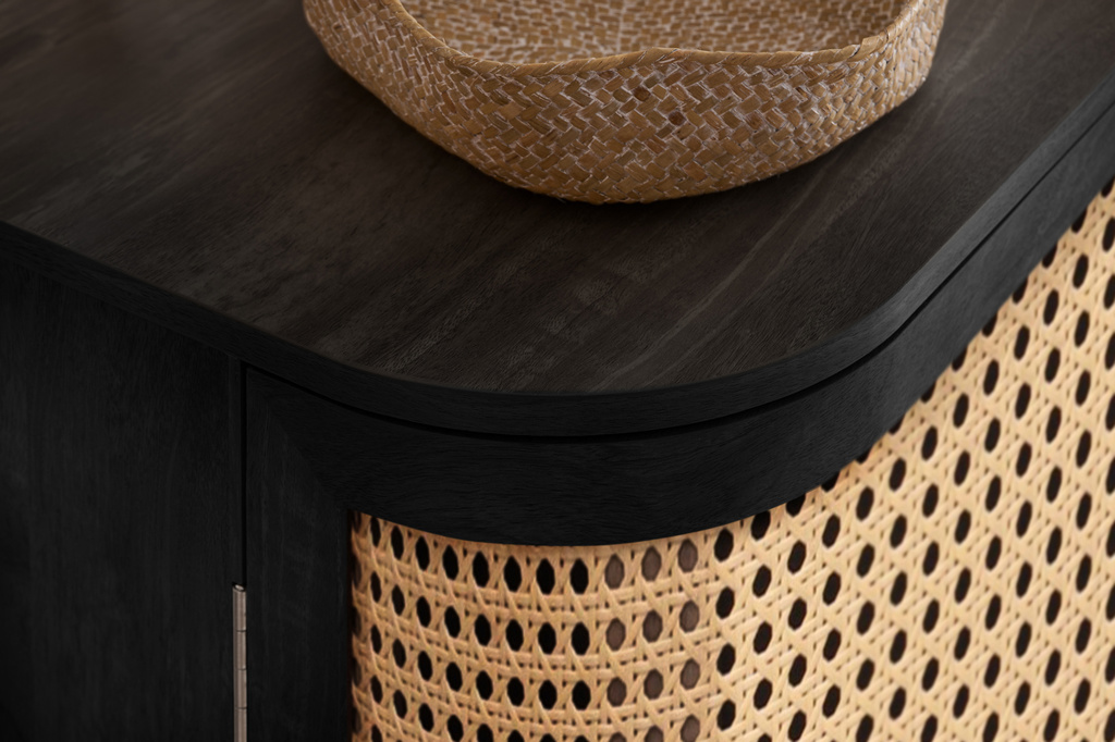 Noah 2 Door 3 Drawer Sideboard Black by Birlea | Style Our Home