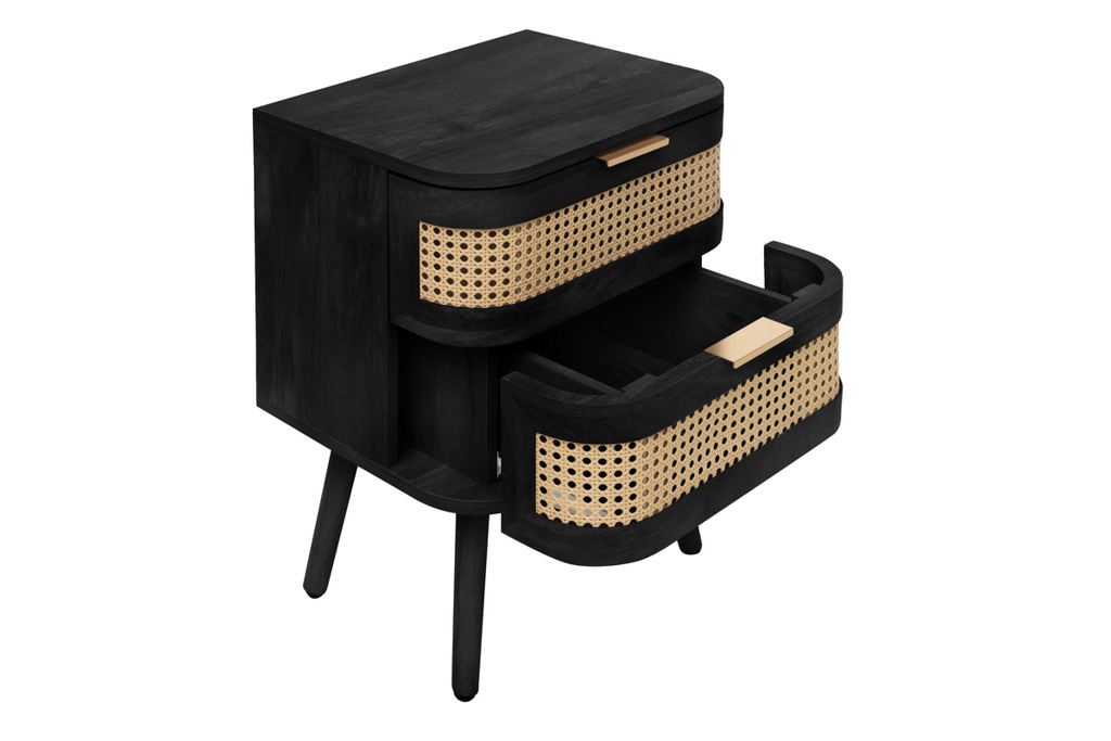Noah 2 Drawer Bedside Black by Birlea | Style Our Home