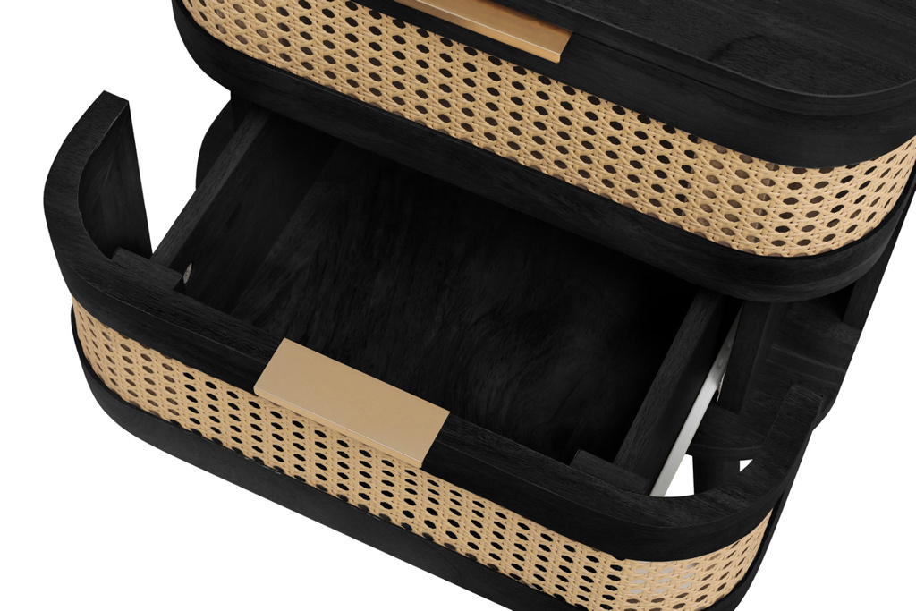 Noah 2 Drawer Bedside Black by Birlea | Style Our Home