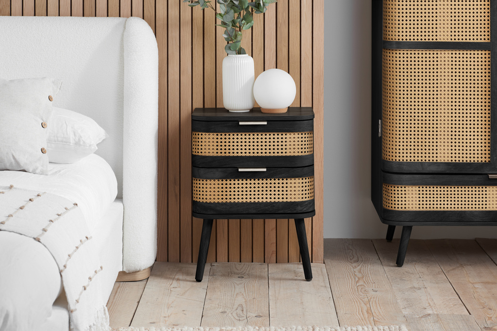 Noah 2 Drawer Bedside Black by Birlea | Style Our Home