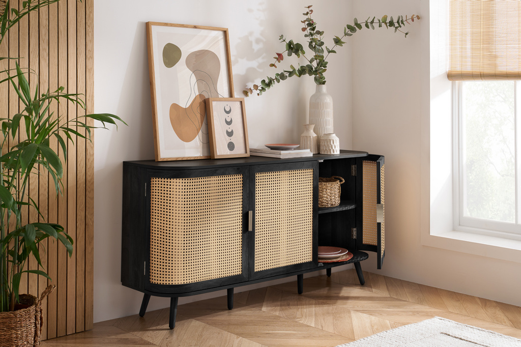 Noah 3 Door Sideboard Black by Birlea | Style Our Home