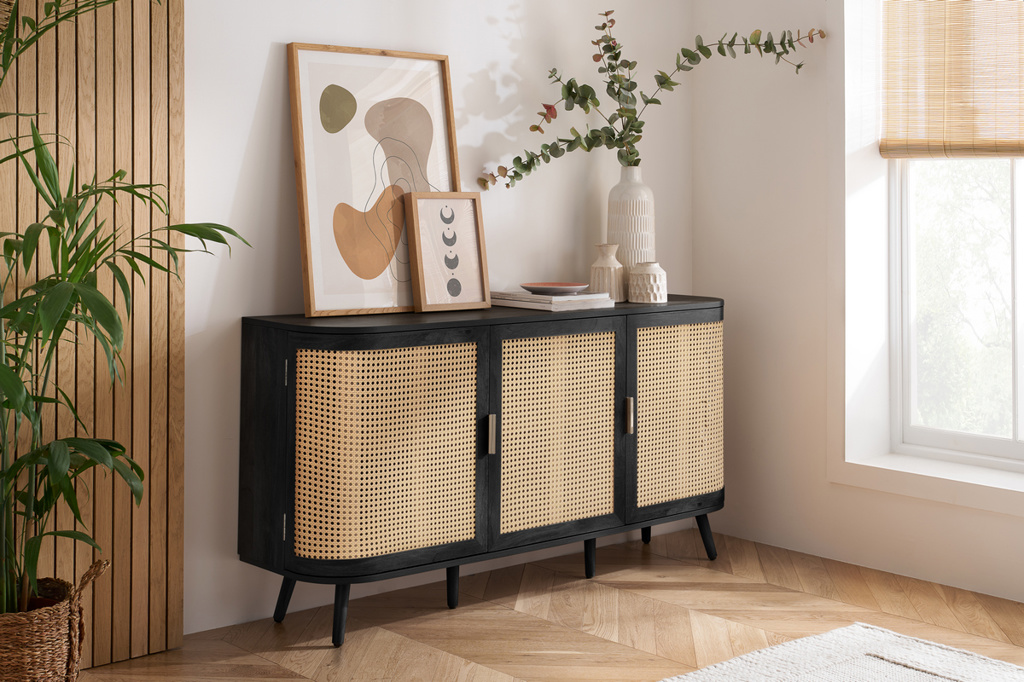 Noah 3 Door Sideboard Black by Birlea | Style Our Home