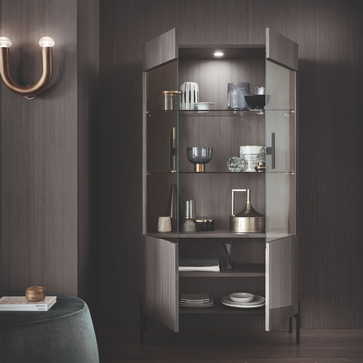 Novecento 2 Door Curio Cabinet by Alf Italia | Style Our Home