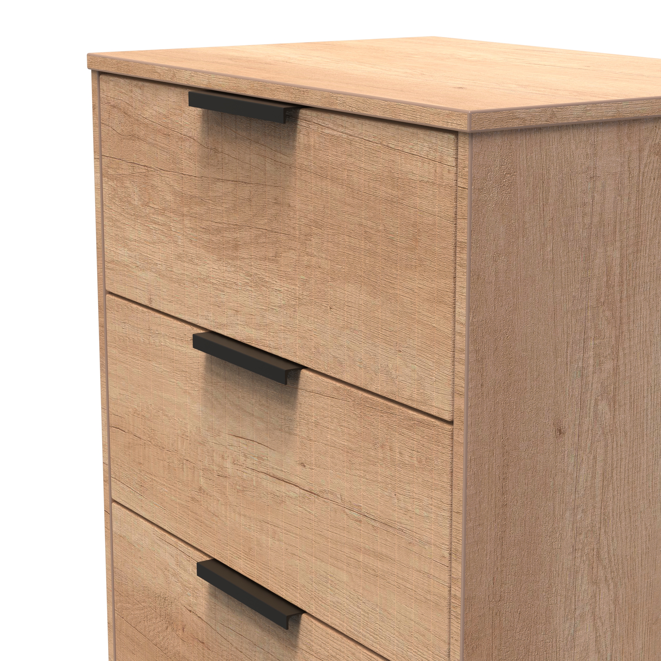 Nashville-3 Drawer Bedside Cabinet in Nebraska Oak by Welcome Furniture | Style Our Home