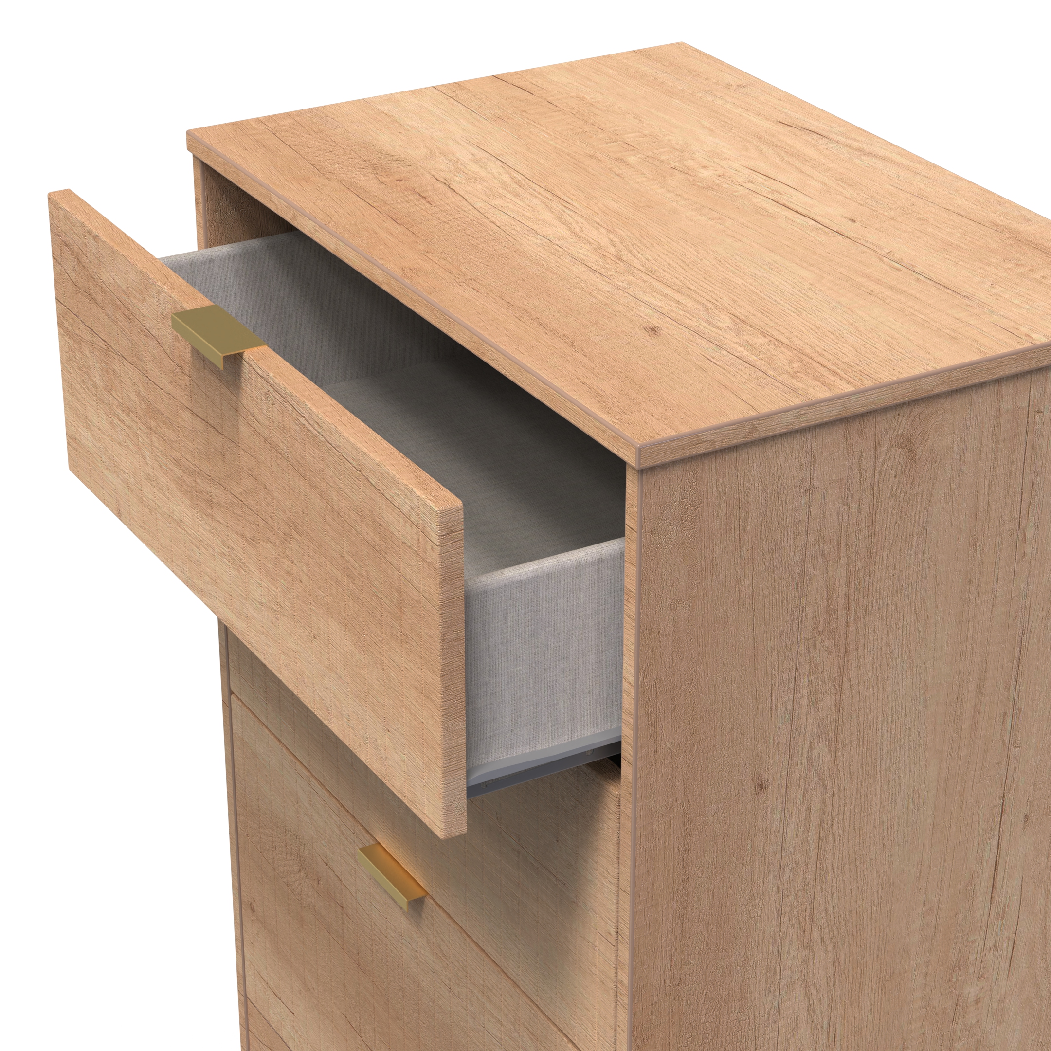 Nashville-3 Drawer Bedside Cabinet in Nebraska Oak by Welcome Furniture | Style Our Home