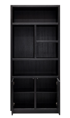 Oakura Black 2 - Door Bookcase by Richmond Interiors | Style Our Home 