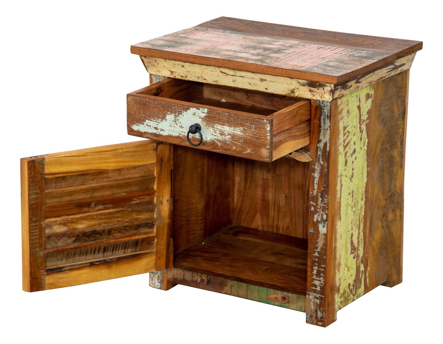 Marine Reclaimed Bedside Cabinet with 1 Drawer | Style Our Home