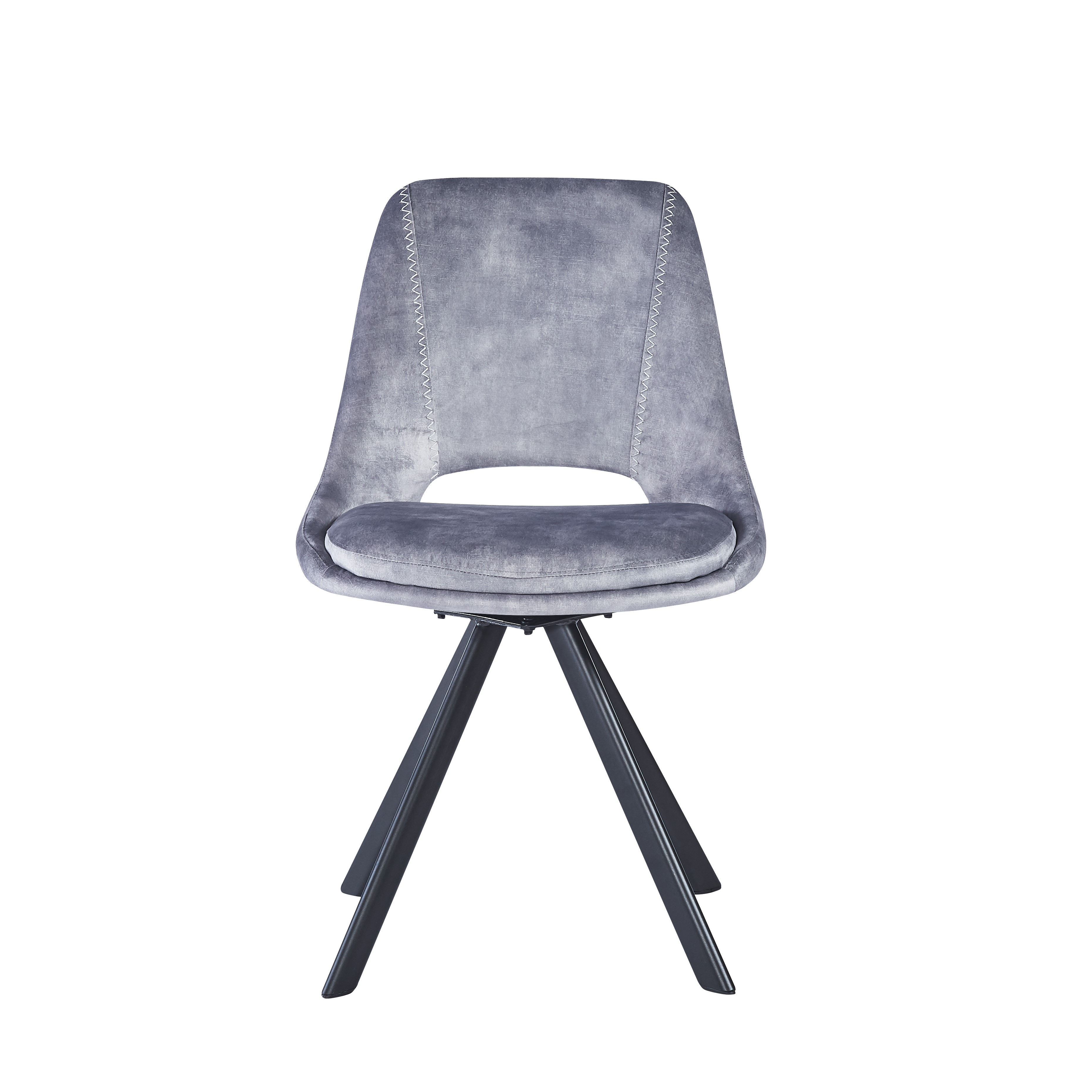 Kasper S Velvet Light Grey - Swivel Black Legsby Hertiance Furniture | Style Our Home
