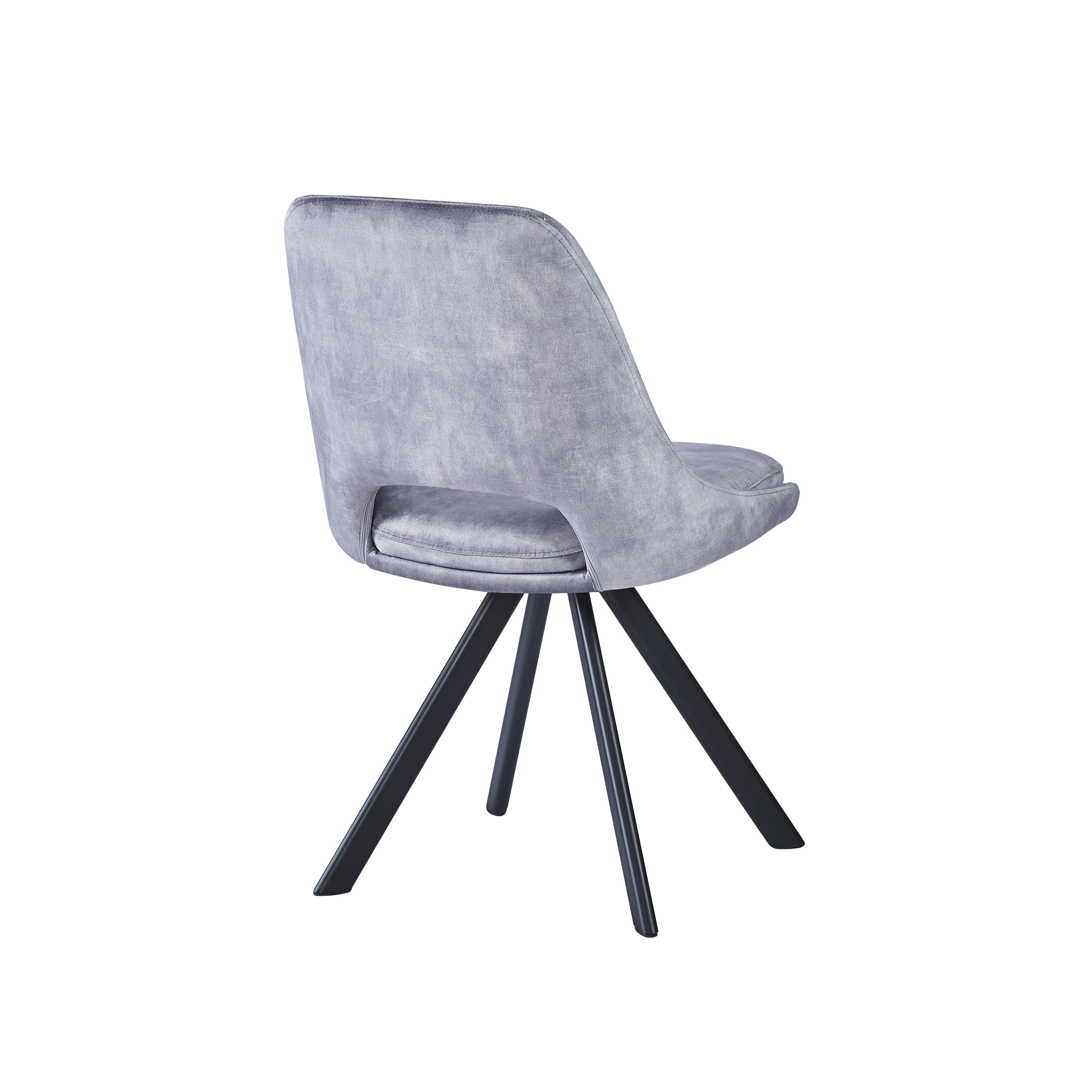 Kasper S Velvet Light Grey - Swivel Black Legsby Hertiance Furniture | Style Our Home
