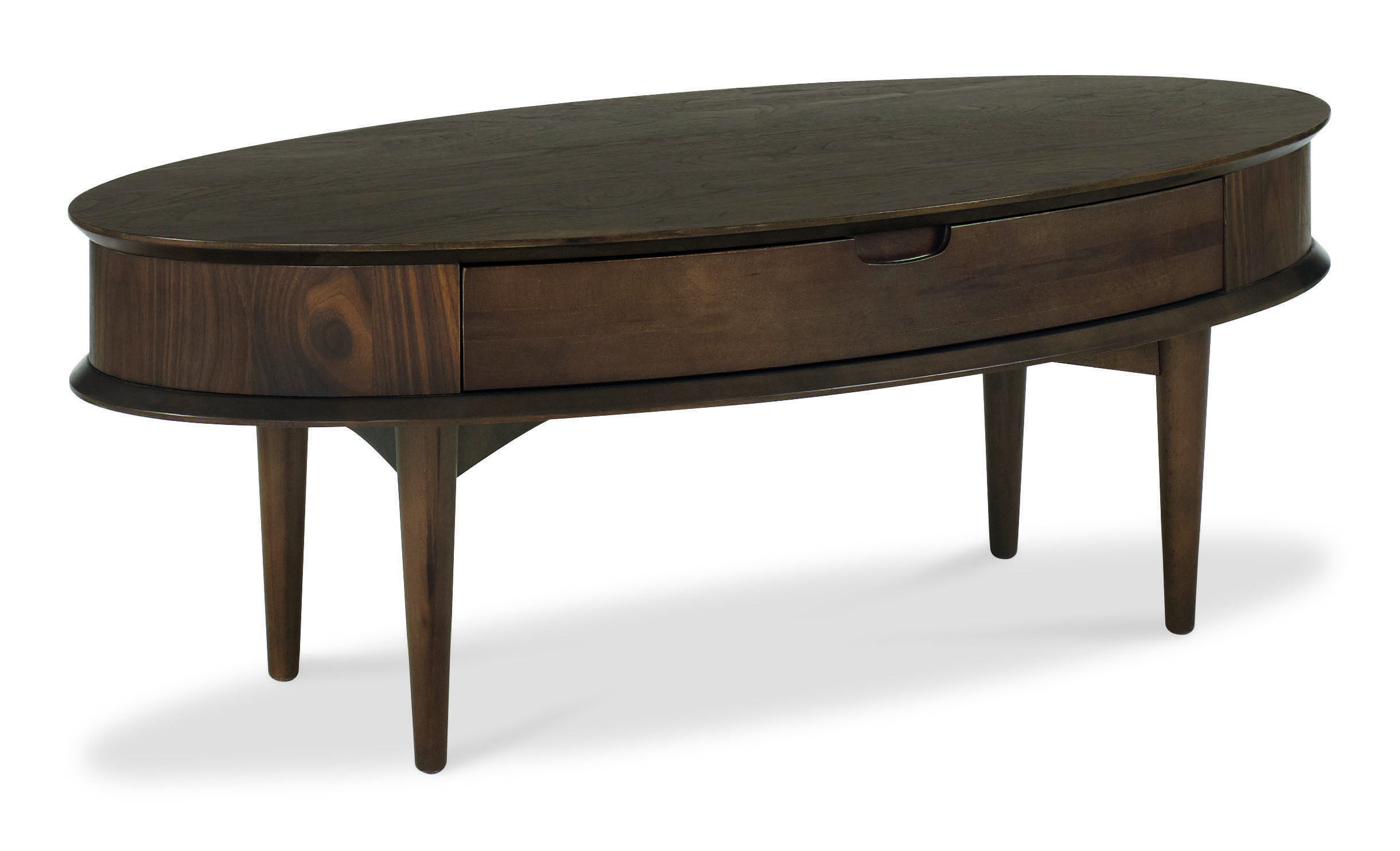 Oslo Walnut Coffee Table with Drawer - Style Our Home