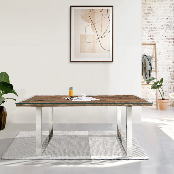 Railway Sleeper 180cm Dining Table by Indus Valley